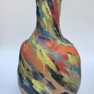 Tall Multi-coloured Vase